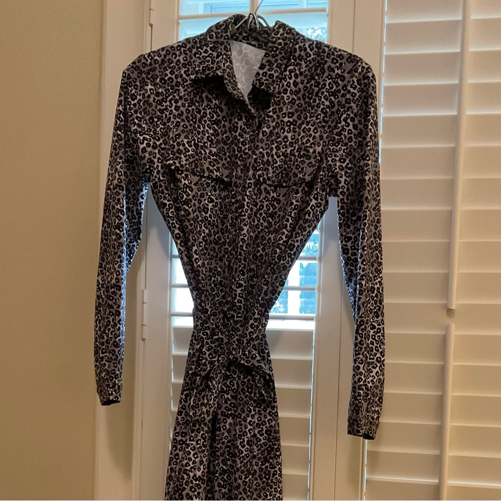 J.McLaughlin Leopard Print Brynn Shirt Dress  Size S